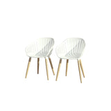 Leyland Table and Nassau White Armchairs Dining Set