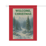 Welcome Christmas Rocky Mountain Forest Garden Banner