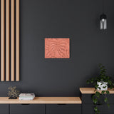 Coral Monstera Canvas Print – Botanical Wall Art