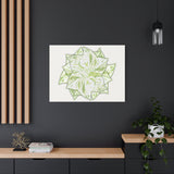 Snow Queen Pothos Canvas Print – Botanical Wall Art