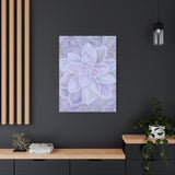 Graptopetalum Murasaki Succulent Pattern Canvas Print – Botanical Wall Art