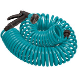 25' Blue Coil Hose w/8-Pattern Plastic Nozzle 26381