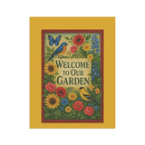 Garden Welcome Banner, Floral Garden Decor, Home Sweet Home Sign, Outdoor Flag for Garden Lovers, Welcome To Our Garden