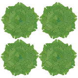 Fennco Styles Unique Ginkgo Leaf Placemats 14 Inches Round, Set of 4 – Green Modern Traycloth Table Mats for Home, Dining Room Décor, Banquets, Indoor & Outdoor and Special Events