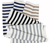 Fennco Styles Woven Classic Striped Area Rug 24" W x 51" L - Navy Blue Cotton Blend Carpet Indoor Outdoor Floor Mat for Living Room, Entryway, Bedroom and Floor Décor