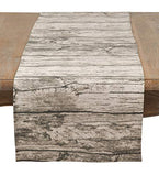 Fennco Styles Country Wood Grain Design Cotton Tablecloth - Natural Table Cover for Everyday Use, Banquets, Holiday Gathering and Outdoor Events