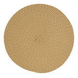 Fennco Styles Modern Everyday Textured Placemats 15 Inches Round, Set of 4 – Black Woven Table Mats for Home, Dining Room Décor, Banquets, Indoor & Outdoor and Special Events