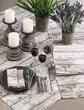 Fennco Styles Country Wood Grain Design Cotton Tablecloth - Natural Table Cover for Everyday Use, Banquets, Holiday Gathering and Outdoor Events
