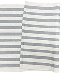 Fennco Styles Woven Classic Striped Area Rug 24" W x 51" L - Navy Blue Cotton Blend Carpet Indoor Outdoor Floor Mat for Living Room, Entryway, Bedroom and Floor Décor