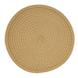 Fennco Styles Modern Everyday Textured Placemats 15 Inches Round, Set of 4 – Black Woven Table Mats for Home, Dining Room Décor, Banquets, Indoor & Outdoor and Special Events