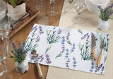 Fennco Styles Garden Lavender Print Tablecloth - Various Size for Home, Dining Room Décor, Banquets, Indoor & Outdoor Event, Family Gathering and Special Occasion