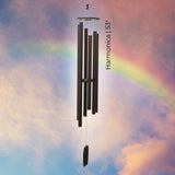 Biblical Bells Series Wind Chime with 'Harmonica 53' text against a colorful sky with rainbow
