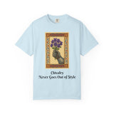 Chivalry with Violets T-shirt: Timeless Gift for Kind Souls