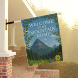 Welcome To My Mountain Home Garden Banner