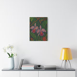 Gauguin Inspired Tropical Still Life with Cattleya Orchids and Bromeliads
