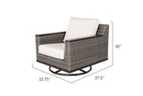 2 Beaufort Wicker Swivel Rocking Chair