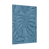 Cerulean Blue Monstera Canvas Print – Botanical Wall Art