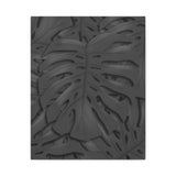 Charcoal Monstera Canvas Print – Botanical Wall Art