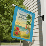 Welcome to the Gulf Coast – Where Sunshine Meets the Sea - Beach Decor, Patio Sign, Outdoor Decoration, Gulf Coast Theme