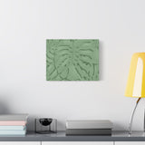 Sage Green Monstera Canvas Print – Botanical Wall Art