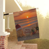 Merry Christmas Beach Garden Flag