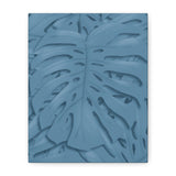 Cerulean Blue Monstera Canvas Print – Botanical Wall Art