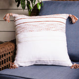 Tylanne 18X18" Handwoven Recycled Outdoor Throw Pillow