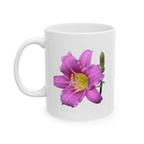 Pink Daylily Mug  (11oz, 15oz) – Bloom with Every Sip
