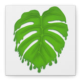 Melting Monstera Canvas Print – Botanical Wall Art