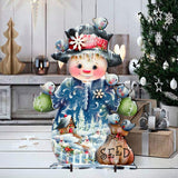 Blue Seed Freezing Christmas Outdoor Yard Sign by Jamie Mills-Price Christmas Santa Snowman Decor - 8457511F