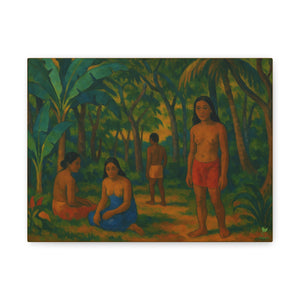 Gauguin Inspired Tropical Forest with Islanders