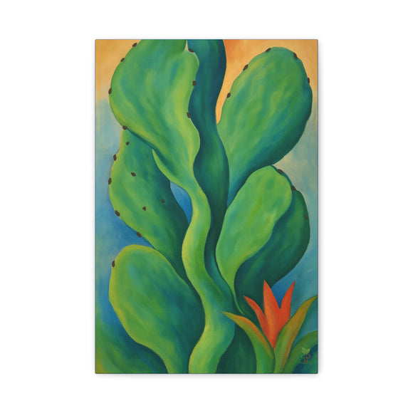 O’Keeffe Inspired Abstract Cactus Painting