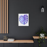 Purple Monstera Canvas Print – Botanical Wall Art