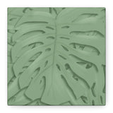 Sage Green Monstera Canvas Print – Botanical Wall Art