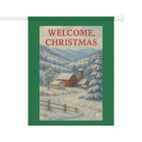 Welcome Christmas Snowy Appalacian Home Place Garden Banner