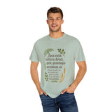 Nature Is Our Teacher – Pliny the Elder Quote Unisex Garment-Dyed T-shirt, Botanical T-shirt