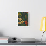 Gauguin Inspired Tropical Still Life with Orchids and Bromeliads