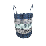 Five Stripe Rope Storage Basket Navy Blue, Light Gray, Seafoam - FREE SHIPPING