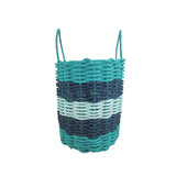 Five Stripe Rope Storage Basket Teal, Navy Blue & Seafoam - FREE SHIPPING