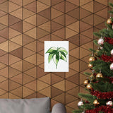 Philodendron Cream Splash Botanical Print – Unframed Wall Art