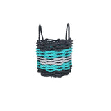 Five Stripe Rope Storage Basket Black, Teal & Gray - FREE SHIPPING