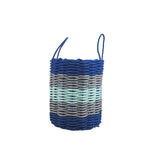 Five Stripe Rope Storage Basket Blue, Gray and Seafoam - FREE SHIPPING