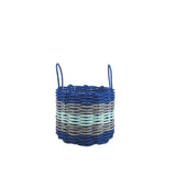 Five Stripe Rope Storage Basket Blue, Gray and Seafoam - FREE SHIPPING