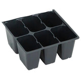 6-Pack Planting Containers for 1020 Tray - Standard (Sheet of 8) with multiple compartments on a white background