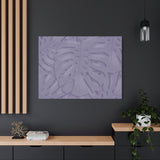 Violet Monstera Canvas Print – Botanical Wall Art
