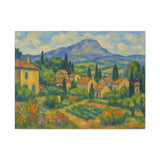 Cézanne Style French Landscape Artwork, Provence Homes, Gardens, and Mountains