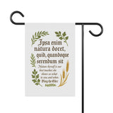 "Nature Herself Is The Best Teacher" Pliny The Elder Quote Garden Banner, Outdoor Decor, Plant Lover Gift, Home and Garden Decor, Inspirational Banner for Garden