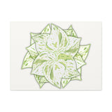 Snow Queen Pothos Canvas Print – Botanical Wall Art