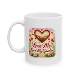 Valentine Garden Ceramic Mug (11oz, 15oz) – Floral Inspirational Coffee Cup