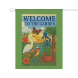 Lowcountry Garden Welcome Banner – “Sunrise on the Marsh” - Floral Outdoor Decor, Gardening Gift, Butterfly Garden Sign, Home & Patio Decor